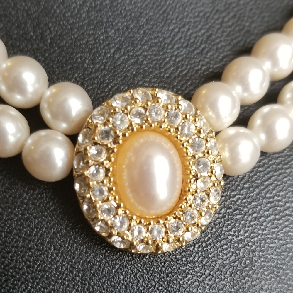 Double Stranded Pearl Necklace